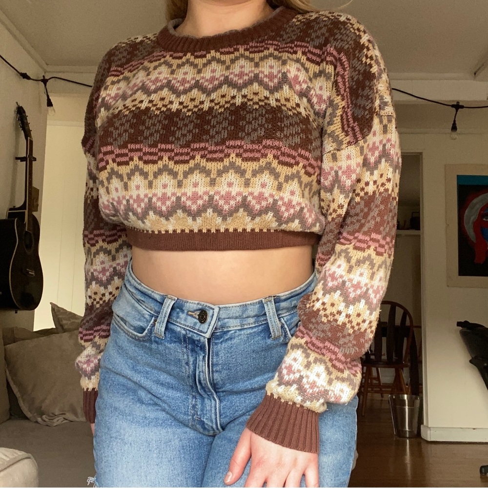 Aeropastel Crop Cottagecore Sweater